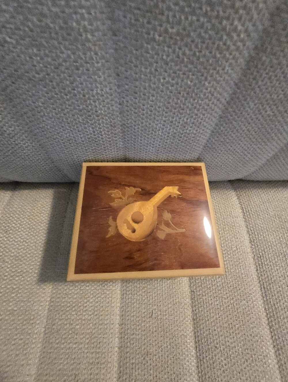 Reuge Music Box Italy Swiss Musical Movement Wood Inlay
